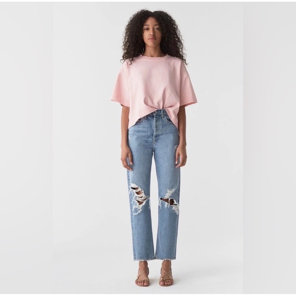 AGOLDE 90s Mid Rise Loose Fit Distressed Jeans Fall Out 27
